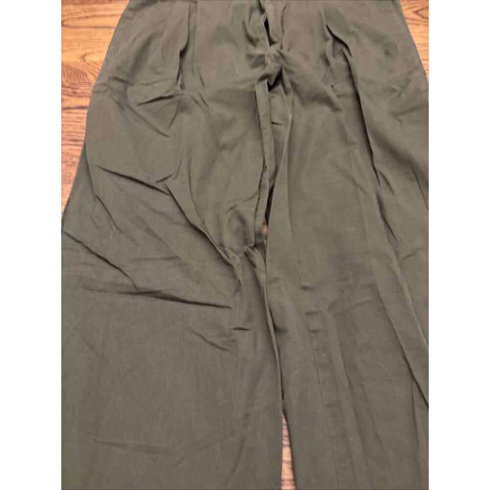 Missoni Sport Womens Pants Vintage Made In Italy Green Pleat Front Size 50 View 4